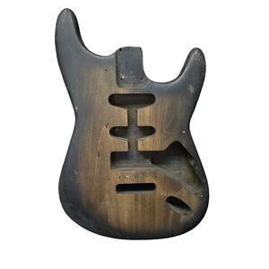 Fender Squier Stratocaster Dark Wooden Guitar Body - Musical Guitarist Project